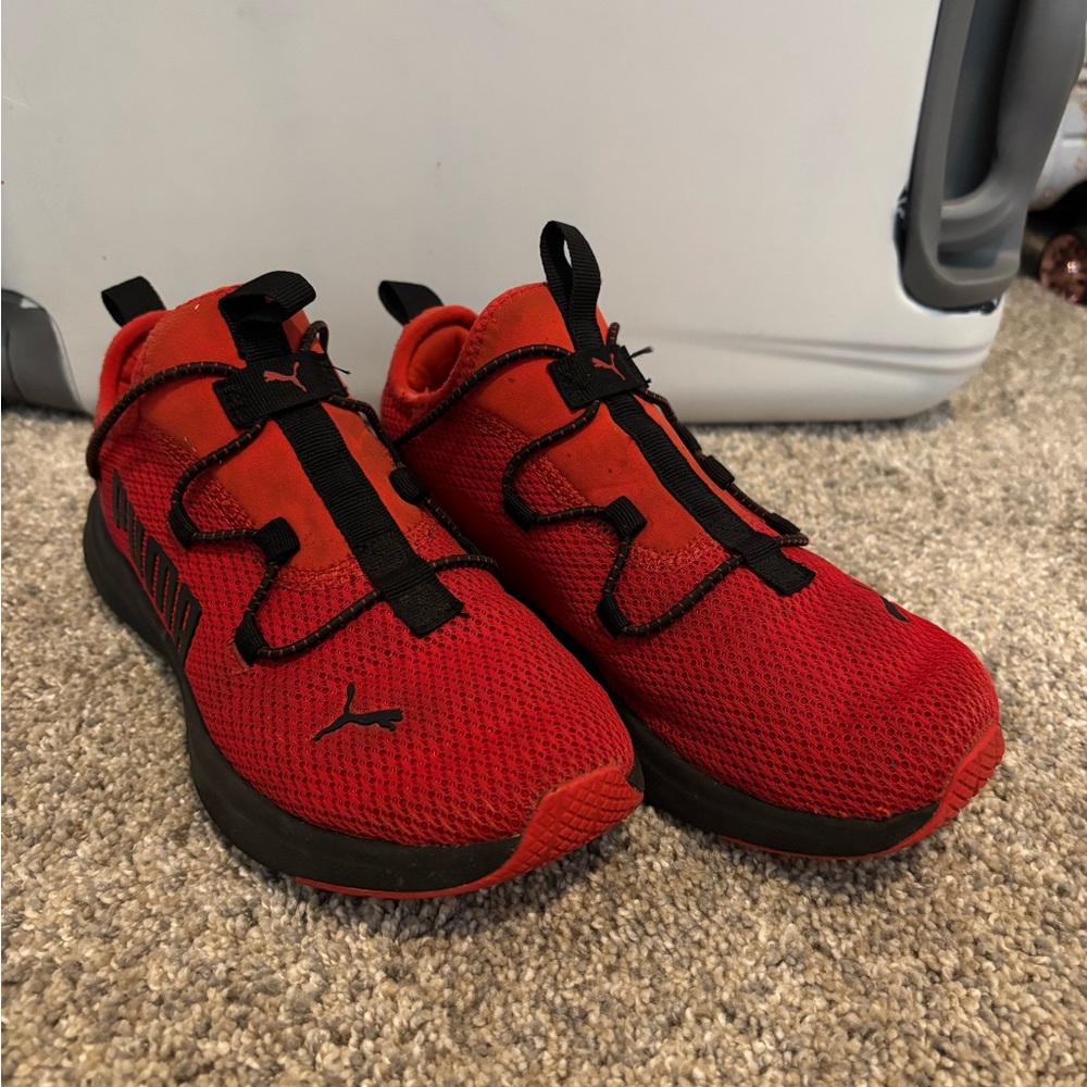 Puma Kids Red and Black Sneakers